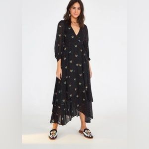 FARM RIO Mixed Roost Wrap Dress
